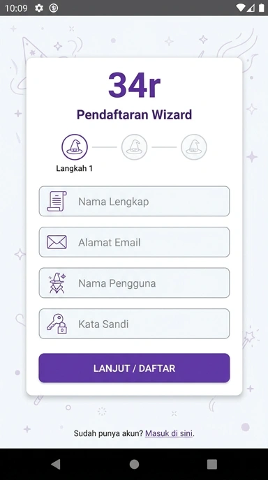 Registrasi Akun Baru 34r untuk Pengguna Android