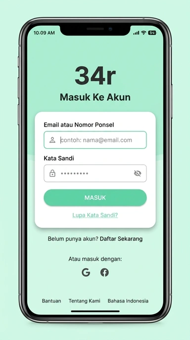 Cara Mudah Masuk Akun 34r di Android