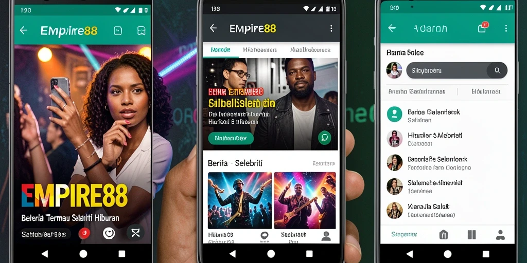 Antarmuka EMPIRE88 dengan berita selebriti terkini dan menarik.