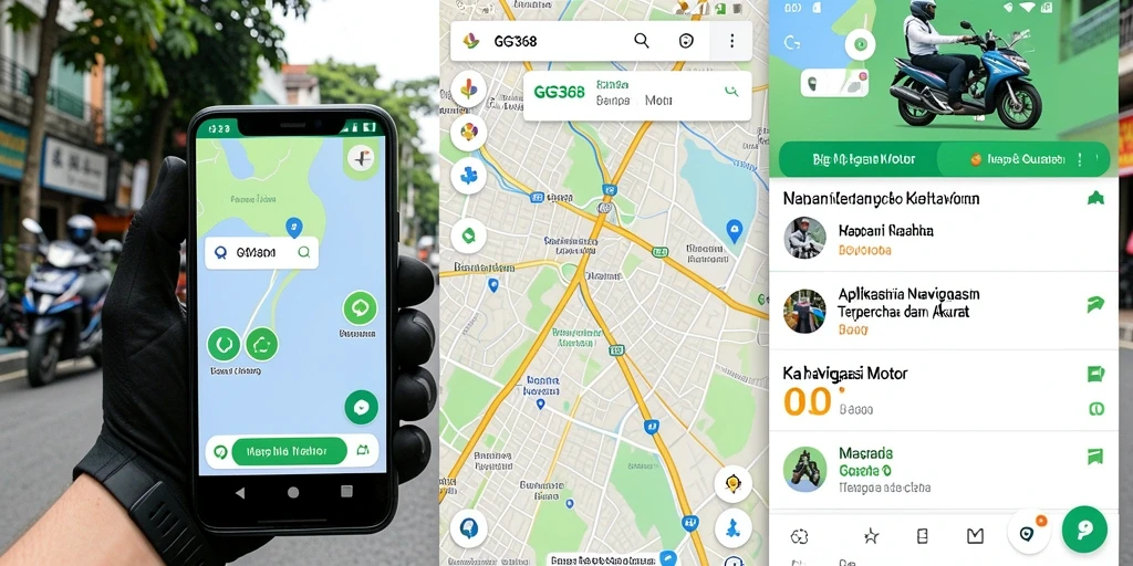Antarmuka aplikasi GG368 yang menampilkan navigasi motor yang jelas.
