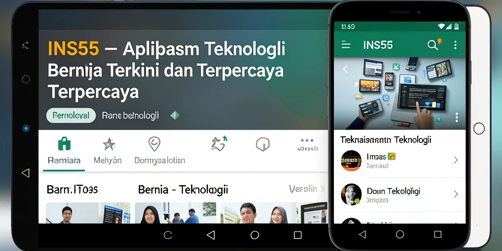 Antarmuka aplikasi INS55 yang menarik dan fungsional.
