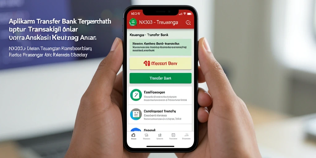 Tampilan antarmuka NX303 yang user-friendly untuk transfer bank.