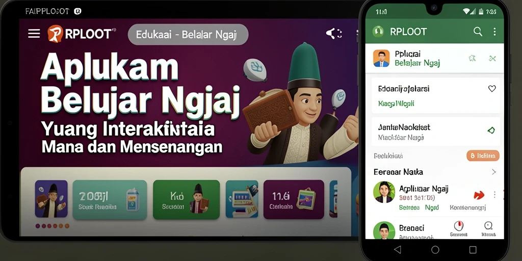 Tampilan antarmuka RPLOOT yang menarik dan fungsional untuk belajar ngaji.